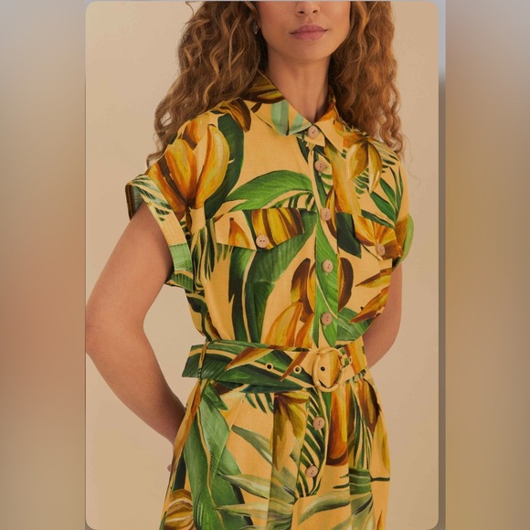 Farm Rio Yellow Bananart Romper - Picture 3 of 9